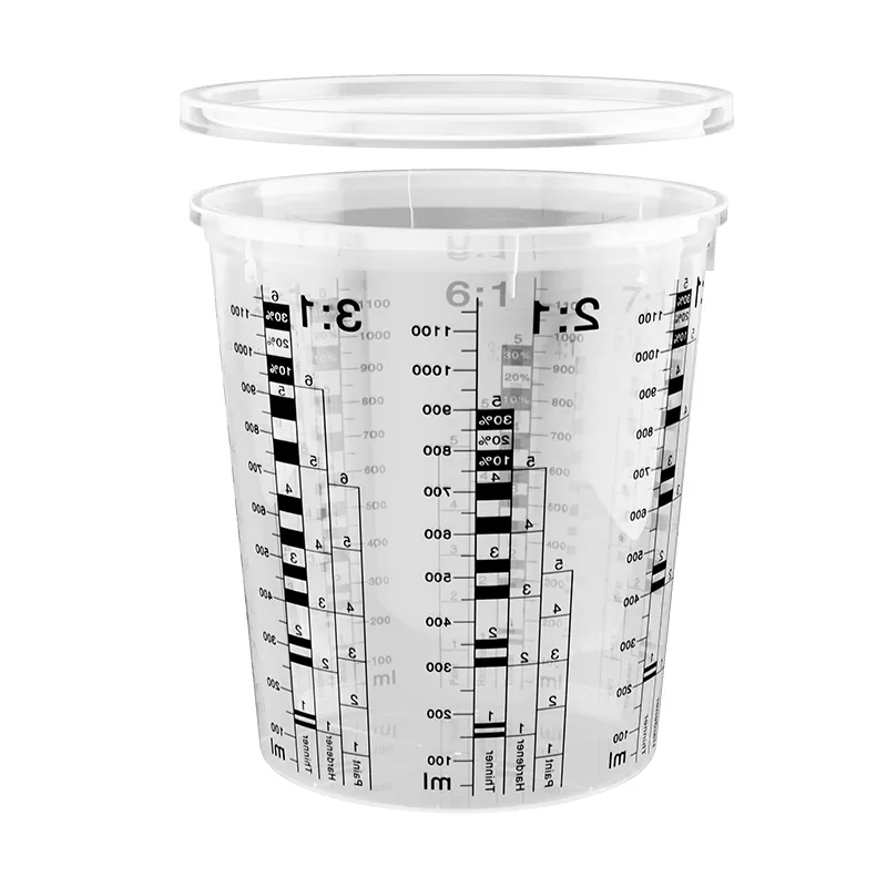 1370ml PP Automotive Paint Sekoituskuppi kannen kanssa