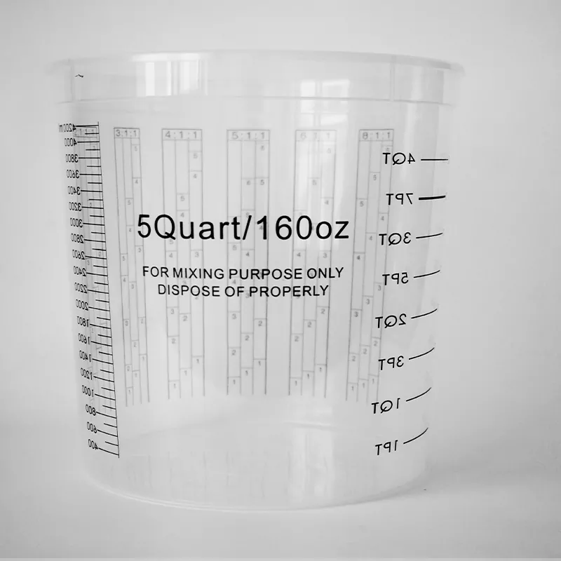 5000ml PP Automotive Paint Sekoituskuppi kannen kanssa